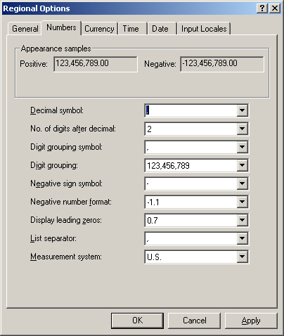 Control Panel- Regional Setting